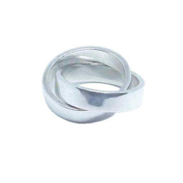 Anillo Cruzado Entrelazado Plata