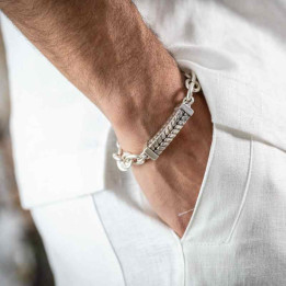 Pulsera llamativa con cadena atrevida