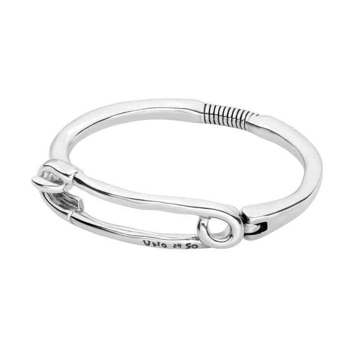 Rectangle Silver Bangle Bracelet