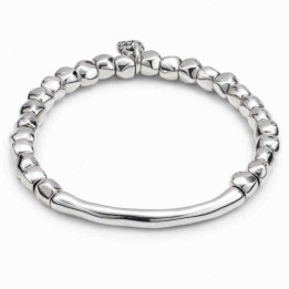 Bracelet Elastique Argent Perles