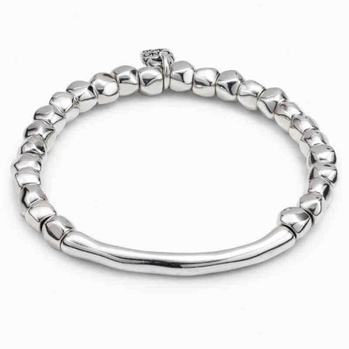 Bracelet Elastique Argent Perles