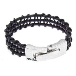 Braided Brown Leather Bracelet