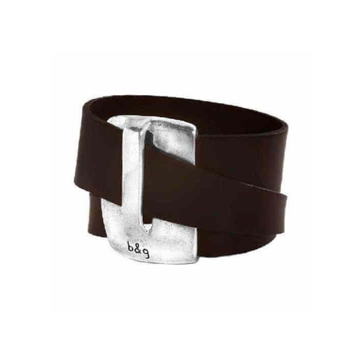 Wide Leather Cuff Bracelet