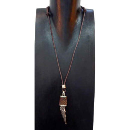 Collier Cuir Aile d'Ange