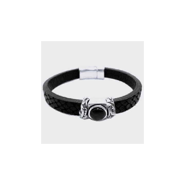 Schlangenmuster Lederarmband