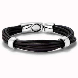 Pulsera Cordones Cuero Multi-tiras